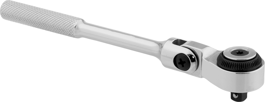 Esnek Başlı Cırcır Anahtarı, 1/4" Kare Tahrik, 6-1/4" Toplam Uzunluk