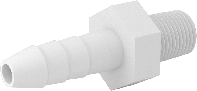 Hava ve Su için Plastik Dikenli Boru Bağlantı Elemanı, Düz Adaptör, 1/4" Boru İç Çapı x 1/8 NPT Erkek için