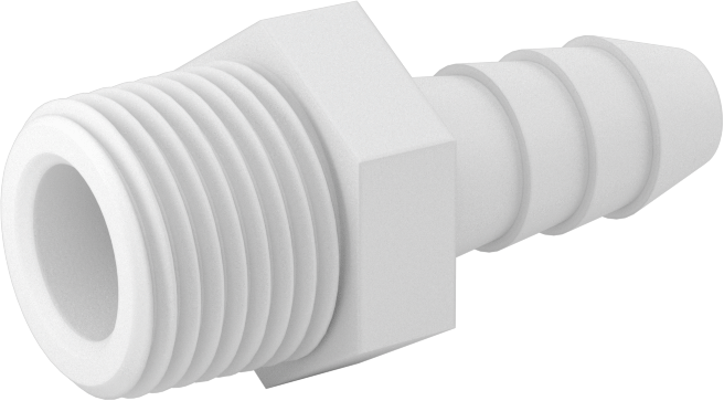 Hava ve Su için Plastik Dikenli Boru Bağlantı Elemanı, Düz Adaptör, 3/8" Boru İç Çapı x 3/8 NPT Erkek için