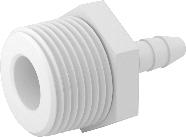 Hava ve Su için Plastik Dikenli Boru Bağlantı Elemanı, Düz Adaptör, 1/4" Boru İç Çapı x 3/4 NPT Erkek için