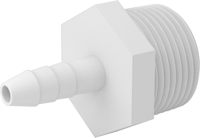 Hava ve Su için Plastik Dikenli Boru Bağlantı Elemanı, Düz Adaptör, 1/4" Boru İç Çapı x 3/4 NPT Erkek için