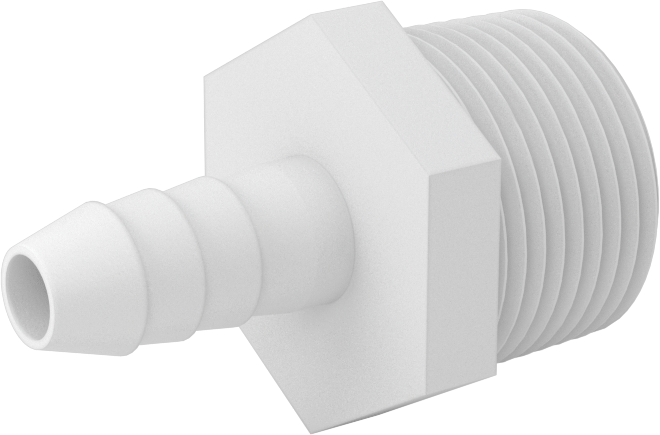 Hava ve Su için Plastik Dikenli Boru Bağlantı Elemanı, Düz Adaptör, 3/8" Boru İç Çapı x 3/4 NPT Erkek için