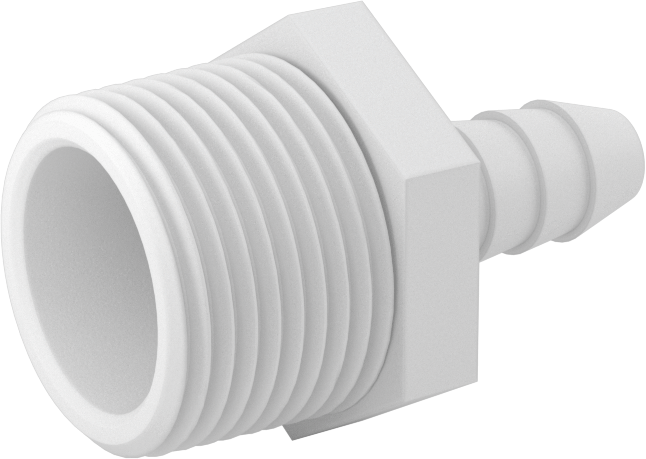 Hava ve Su için Plastik Dikenli Boru Bağlantı Elemanı, Düz Adaptör, 3/8" Boru İç Çapı x 3/4 NPT Erkek için