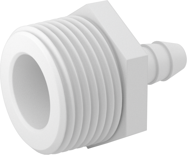 Hava ve Su için Plastik Dikenli Boru Bağlantı Elemanı, Düz Adaptör, 3/8" Boru İç Çapı x 1 NPT Erkek için