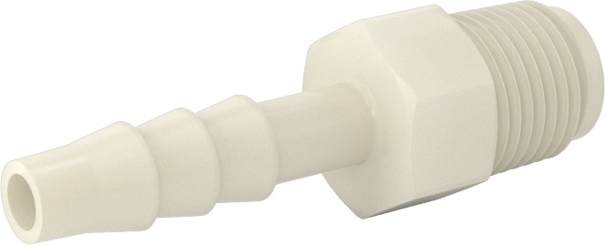 Hava ve Su için Plastik Dikenli Boru Bağlantı Elemanı, Düz Adaptör, 3/16" Boru İç Çapı x 1/8 NPT Erkek için