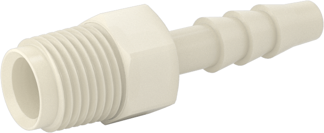 Hava ve Su için Plastik Dikenli Boru Bağlantı Elemanı, Düz Adaptör, 3/16" Boru İç Çapı x 1/8 NPT Erkek için