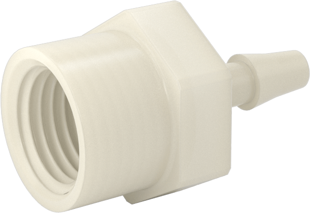 Hava ve Su için Plastik Dikenli Boru Bağlantı Elemanı, Düz Adaptör, 3/16" Boru İç Çapı x 1/4 NPT Dişi için