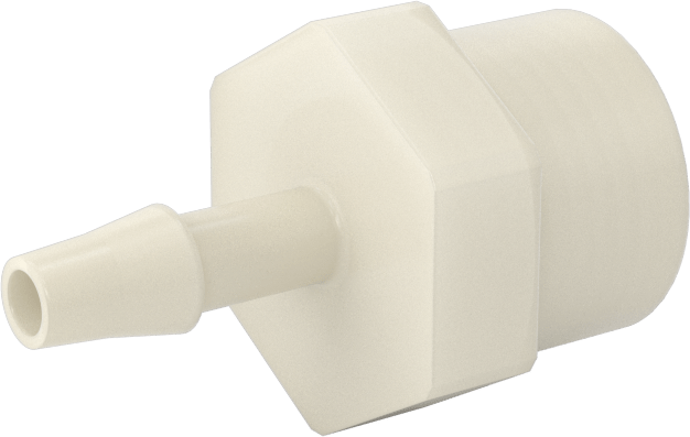 Hava ve Su için Plastik Dikenli Boru Bağlantı Elemanı, Düz Adaptör, 3/16" Boru İç Çapı x 1/4 NPT Dişi için