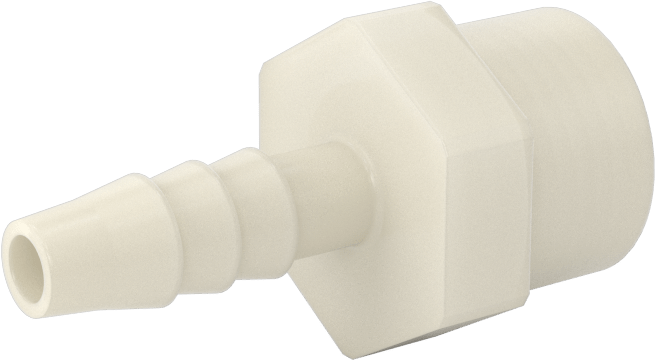 Hava ve Su için Plastik Dikenli Boru Bağlantı Elemanı, Düz Adaptör, 1/4" Boru İç Çapı x 1/4 NPT Dişi için