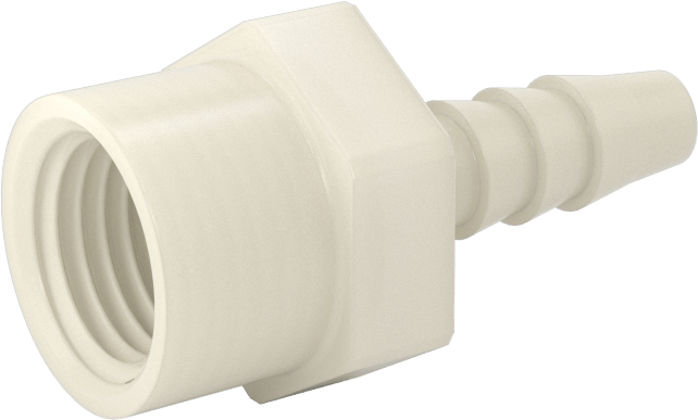 Hava ve Su için Plastik Dikenli Boru Bağlantı Elemanı, Düz Adaptör, 1/4" Boru İç Çapı x 1/4 NPT Dişi için