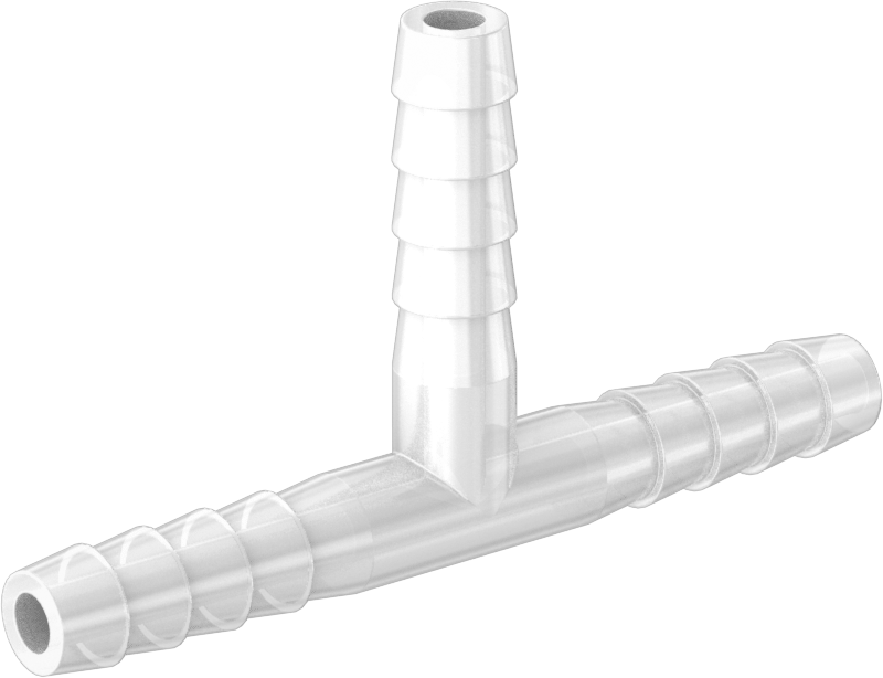 Hava ve Su için Plastik Dikenli Boru Bağlantı Elemanı, T Konektörü, 1/4" Boru İç Çapı için