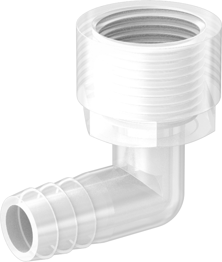 Hava ve Su için Plastik Dikenli Boru Bağlantı Elemanı, 90 Derece Dirsek Adaptörü, 1/2" Boru İç Çapı x 1/2 NPT Dişi için
