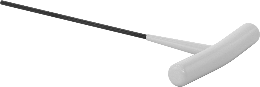 Fosfat Kaplı Çelik T-Saplı Altıgen Anahtar, 3/32" Tahrik Boyutu, Yastıklı Tutamak, 6" Toplam Uzunluk