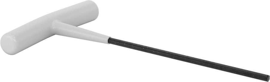 Fosfat Kaplı Çelik T-Saplı Altıgen Anahtar, 1/8" Tahrik Boyutu, Yastıklı Tutamak, 6" Toplam Uzunluk