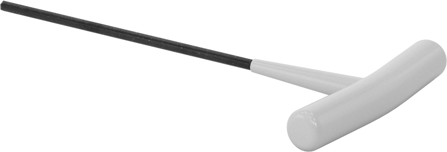 Fosfat Kaplı Çelik T-Saplı Altıgen Anahtar, 1/8" Tahrik Boyutu, Yastıklı Tutamak, 6" Toplam Uzunluk