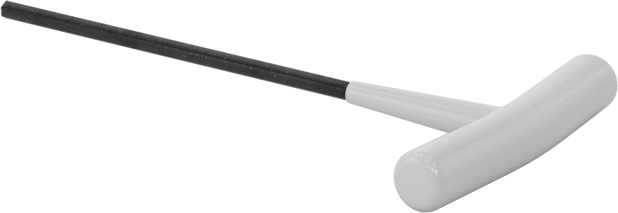 Fosfat Kaplı Çelik T-Saplı Altıgen Anahtar, 5/32" Tahrik Boyutu, Yastıklı Tutamak, 6" Toplam Uzunluk