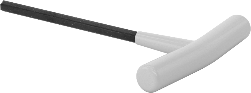 Fosfat Kaplı Çelik T-Saplı Altıgen Anahtar, 1/4" Tahrik Boyutu, Yastıklı Tutamak, 6" Toplam Uzunluk