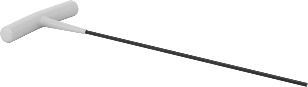 Fosfat Kaplı Çelik T-Saplı Altıgen Anahtar, 3/32" Tahrik Boyutu, Yastıklı Tutamak, 9" Toplam Uzunluk