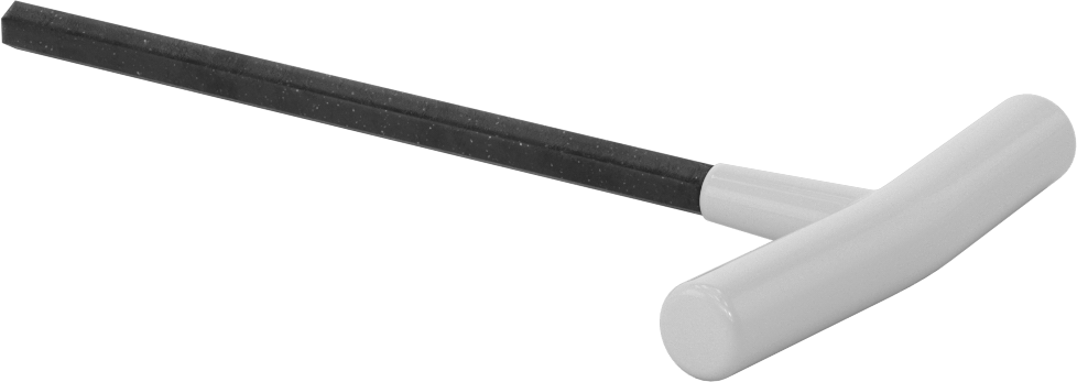 Fosfat Kaplı Çelik T-Saplı Altıgen Anahtar, 3/8" Tahrik Boyutu, Yastıklı Tutamak, 9" Toplam Uzunluk