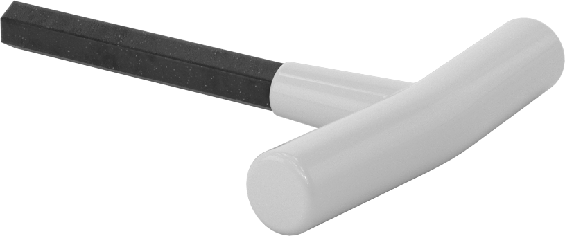 Fosfat Kaplı Çelik T-Saplı Altıgen Anahtar, 1/2" Tahrik Boyutu, Yastıklı Tutamak, 6" Toplam Uzunluk