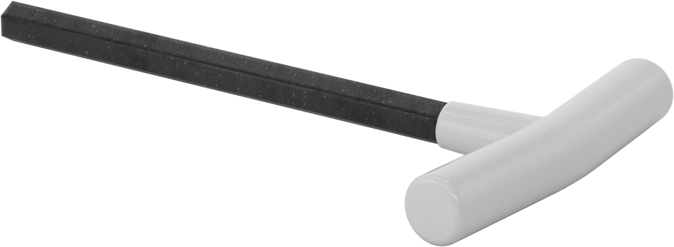 Fosfat Kaplı Çelik T-Saplı Altıgen Anahtar, 1/2" Tahrik Boyutu, Yastıklı Tutamak, 9" Toplam Uzunluk