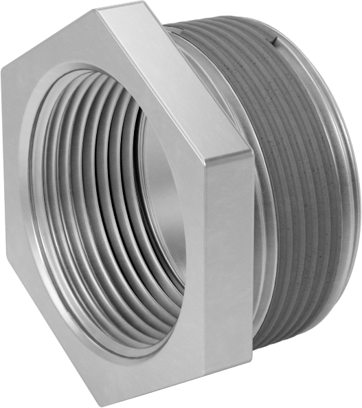 Sızdırmazlık Maddeli Düşük Basınçlı Demir Boru Bağlantı Elemanı, Burç Adaptörü, 1-1/2 NPT Erkek x 1-1/4 NPT Dişi