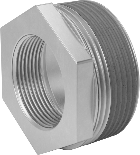 Sızdırmazlık Maddeli Düşük Basınçlı Demir Boru Bağlantı Elemanı, Burç Adaptörü, 2-1/2 NPT Erkek x 1-1/2 NPT Dişi