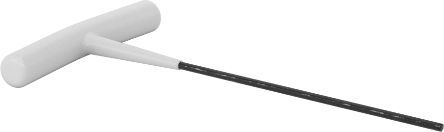 Fosfat Kaplı Çelik T-Saplı Altıgen Anahtar, 3/32" Tahrik Boyutu, Yastıklı Tutamak, 6" Toplam Uzunluk