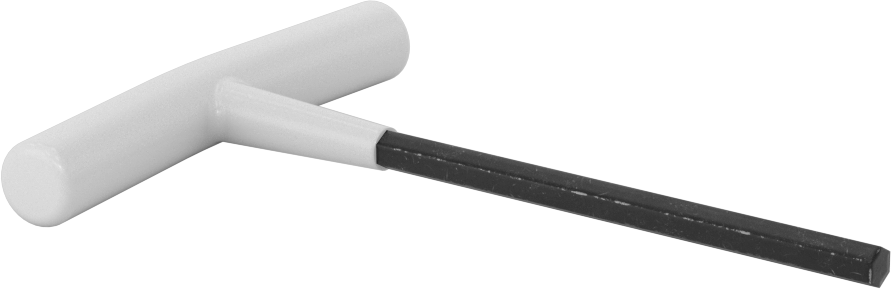 Fosfat Kaplı Çelik T-Saplı Altıgen Anahtar, 1/4" Tahrik Boyutu, Yastıklı Tutamak, 6" Toplam Uzunluk