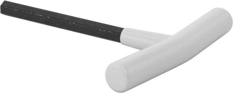 Fosfat Kaplı Çelik T-Saplı Altıgen Anahtar, 3/8" Tahrik Boyutu, Yastıklı Tutamak, 6" Toplam Uzunluk