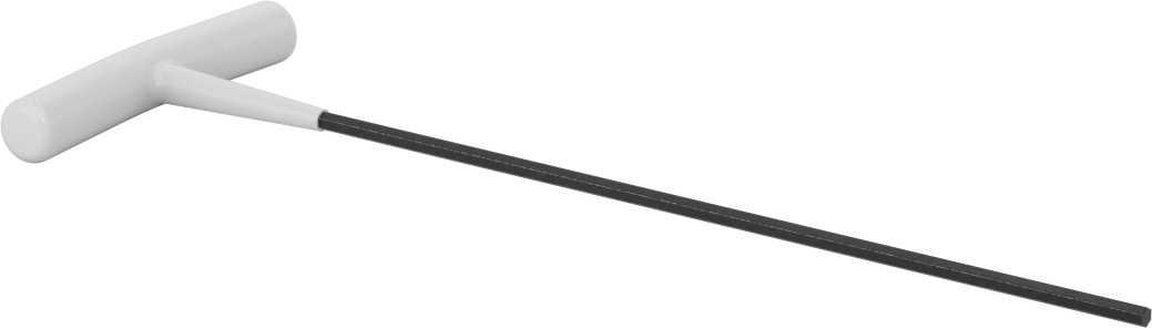 Fosfat Kaplı Çelik T-Saplı Altıgen Anahtar, 1/8" Tahrik Boyutu, Yastıklı Tutamak, 9" Toplam Uzunluk