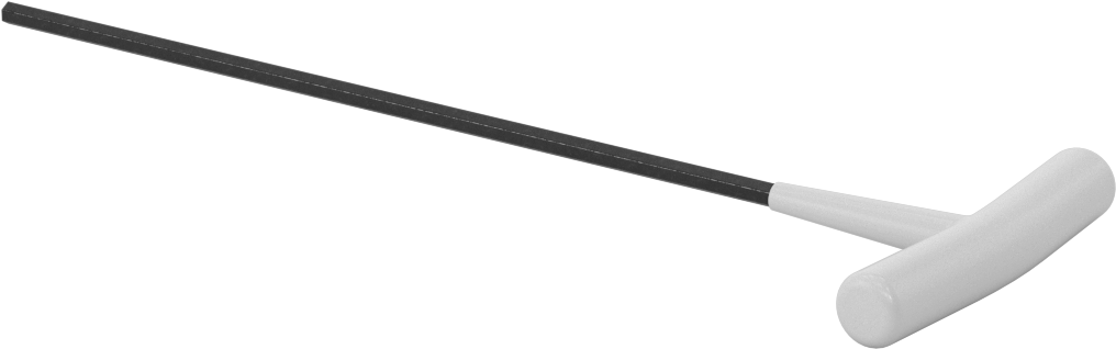 Fosfat Kaplı Çelik T-Saplı Altıgen Anahtar, 5/32" Tahrik Boyutu, Yastıklı Tutamak, 9" Toplam Uzunluk