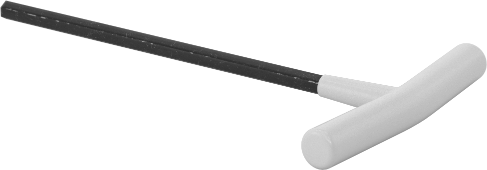 Fosfat Kaplı Çelik T-Saplı Altıgen Anahtar, 5/16" Tahrik Boyutu, Yastıklı Tutamak, 9" Toplam Uzunluk