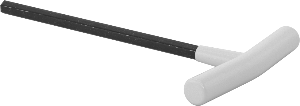 Fosfat Kaplı Çelik T-Saplı Altıgen Anahtar, 3/8" Tahrik Boyutu, Yastıklı Tutamak, 9" Toplam Uzunluk