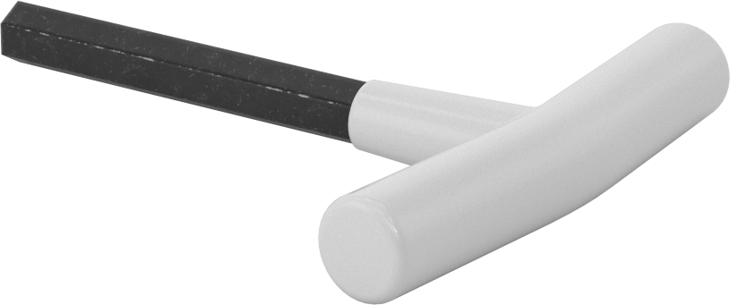 Fosfat Kaplı Çelik T-Saplı Altıgen Anahtar, 1/2" Tahrik Boyutu, Yastıklı Tutamak, 6" Toplam Uzunluk