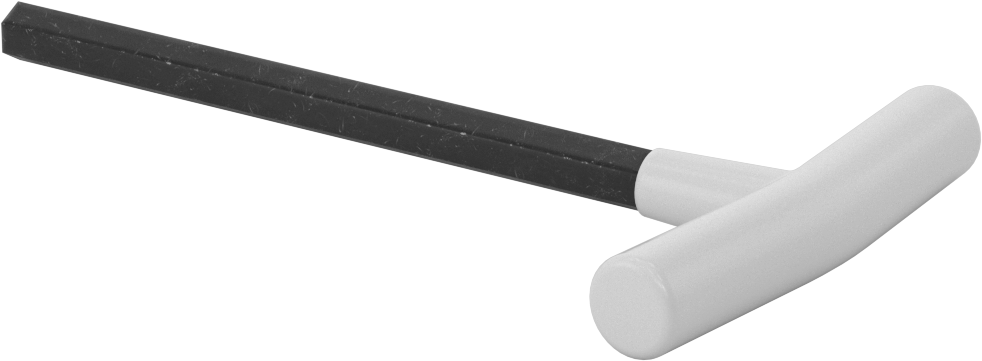 Fosfat Kaplı Çelik T-Saplı Altıgen Anahtar, 1/2" Tahrik Boyutu, Yastıklı Tutamak, 9" Toplam Uzunluk