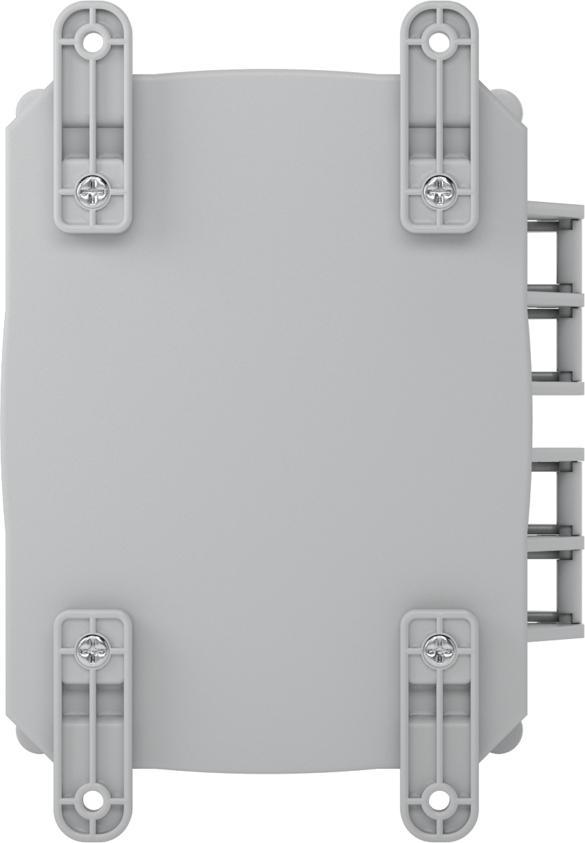 Versa-Panel Polikarbonat Muhafaza, Vidalı Kapaklı Menteşeli Kapak, 6.5" x 8.5" x 5.5", Gri
