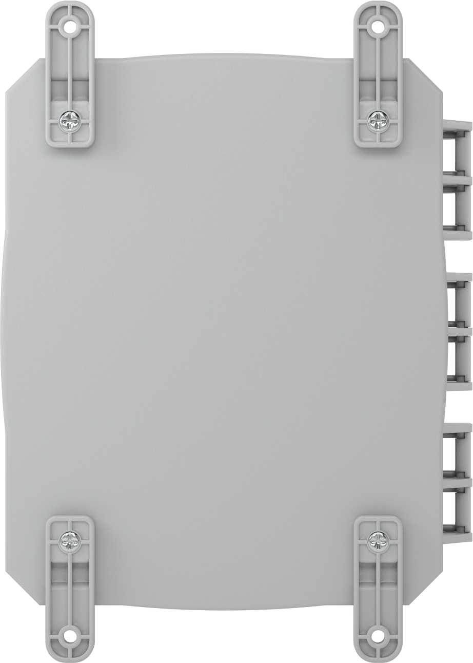 Versa-Panel Polikarbonat Muhafaza, Vidalı Kapaklı Menteşeli Kapak, 8.5" x 11" x 7.5", Gri