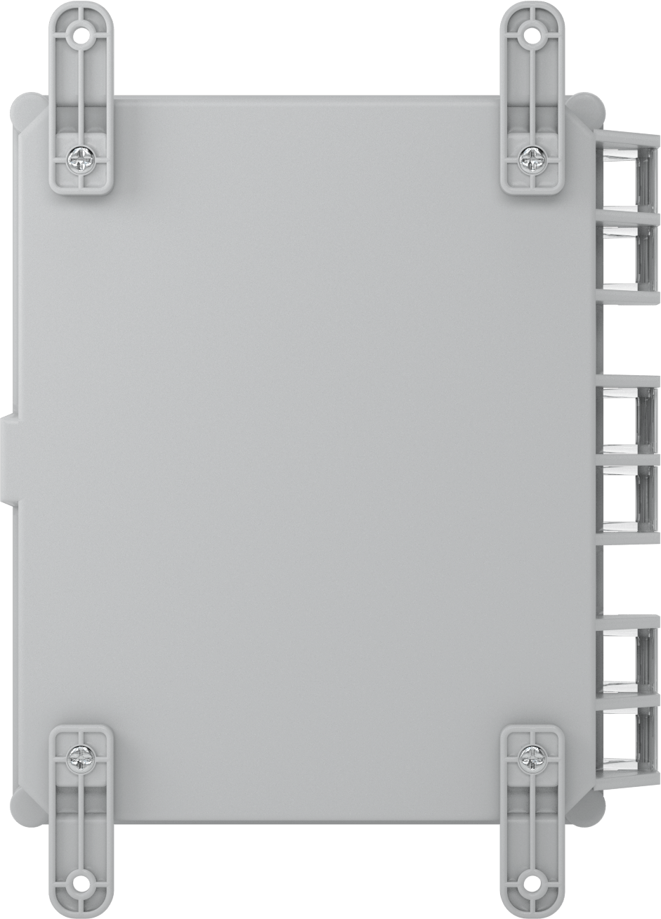 Versa-Panel Polikarbonat Muhafaza, Vidalı Şeffaf Menteşeli Kapak, 8.5" x 11" x 3-1/4", Gri