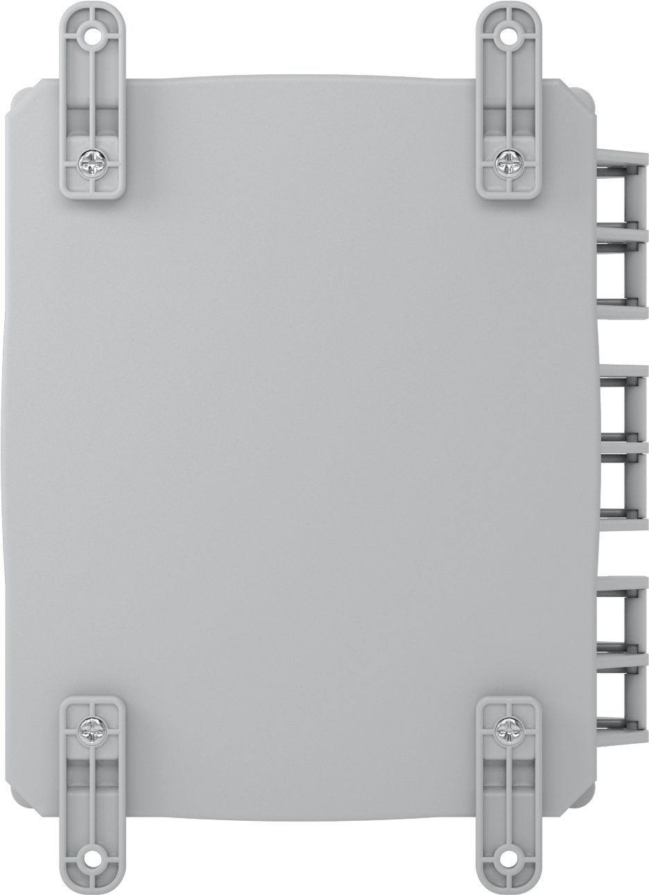 Versa-Panel Polikarbonat Muhafaza, Vidalı Kapaklı Menteşeli Kapak, 8.5" x 11" x 5.5", Gri