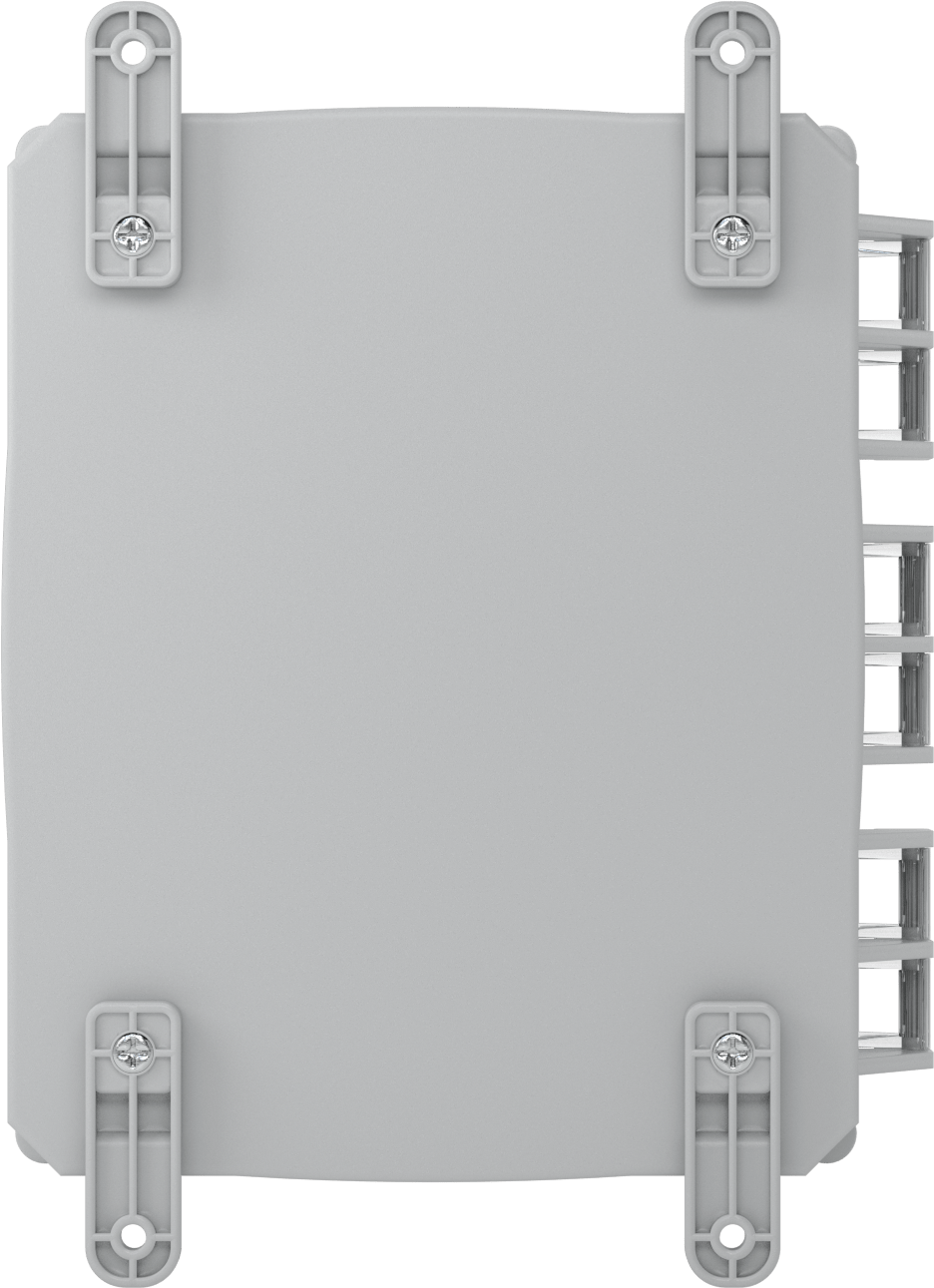 Versa-Panel Polikarbonat Muhafaza, Vidalı Şeffaf Menteşeli Kapak, 8.5" x 11" x 5.5", Gri