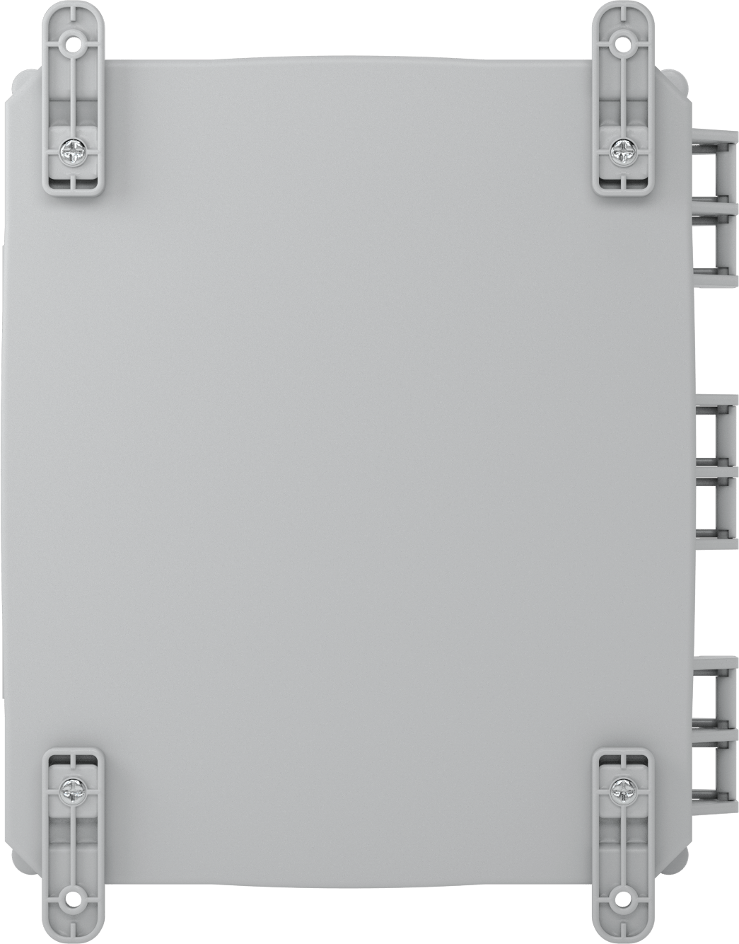 Versa-Panel Polikarbonat Muhafaza, Su Geçirmez, Vidalı Menteşe Kapağı, 11" x 13" x 5.5", Gri