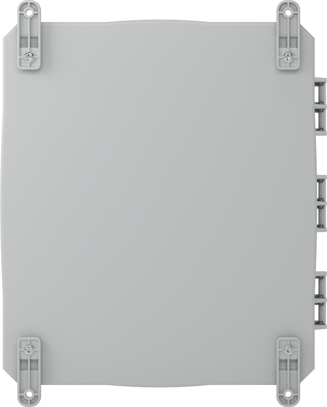 Versa-Panel Polikarbonat Muhafaza, Su Geçirmez, Vidalı Menteşe Kapağı, 13" x 15" x 7.5", Gri