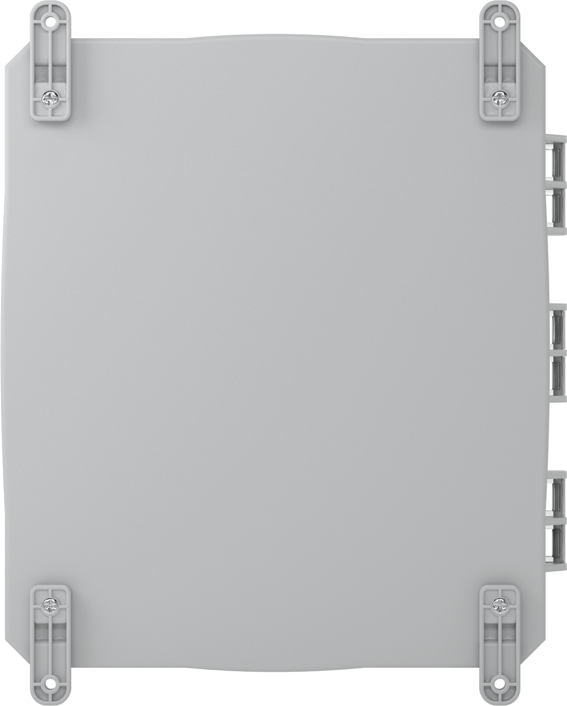 Versa-Panel Polikarbonat Muhafaza, Vidalı Şeffaf Menteşeli Kapak, 13" x 15" x 7.5", Gri