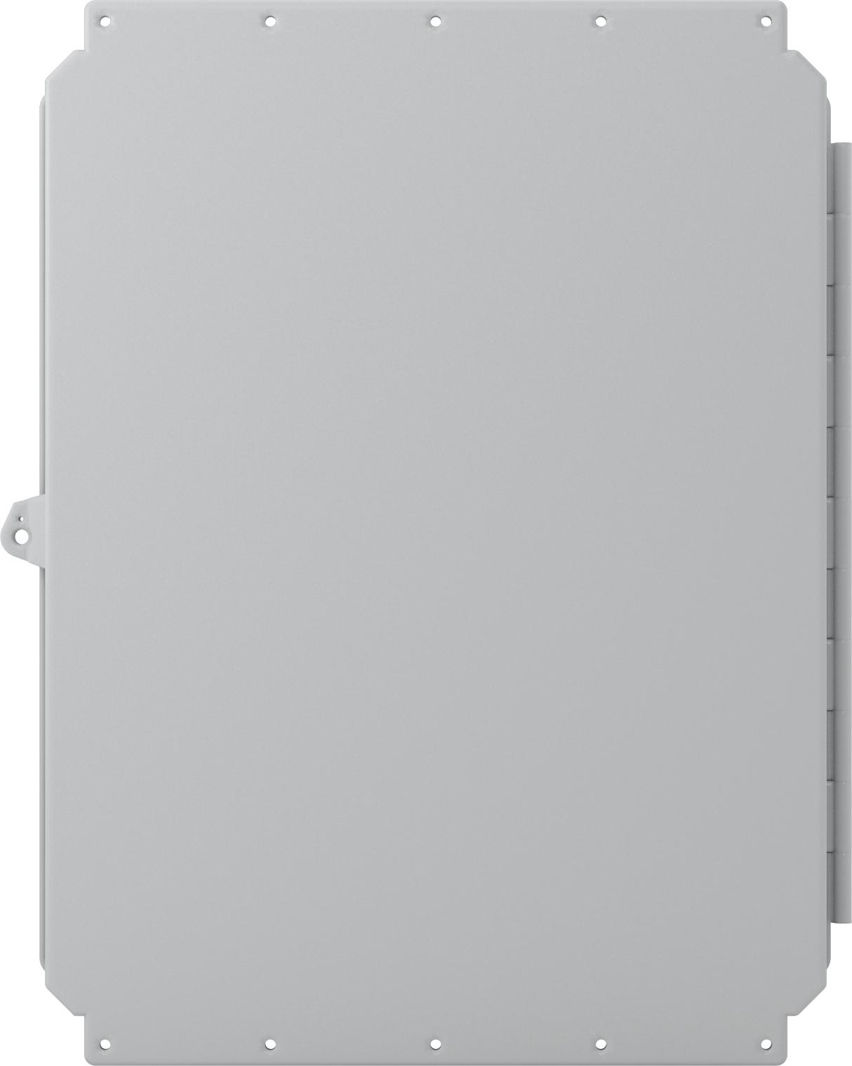 Versa-Panel Polikarbonat Muhafaza, Su Geçirmez, Kollu Menteşeli Kapak, 19" x 24" x 9", Gri
