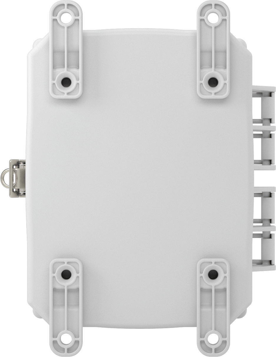 Versa-Panel Polikarbonat Muhafaza, Hızlı Açma Menteşeli Kapak, 6.5" x 8.5" x 5.5", Beyaz