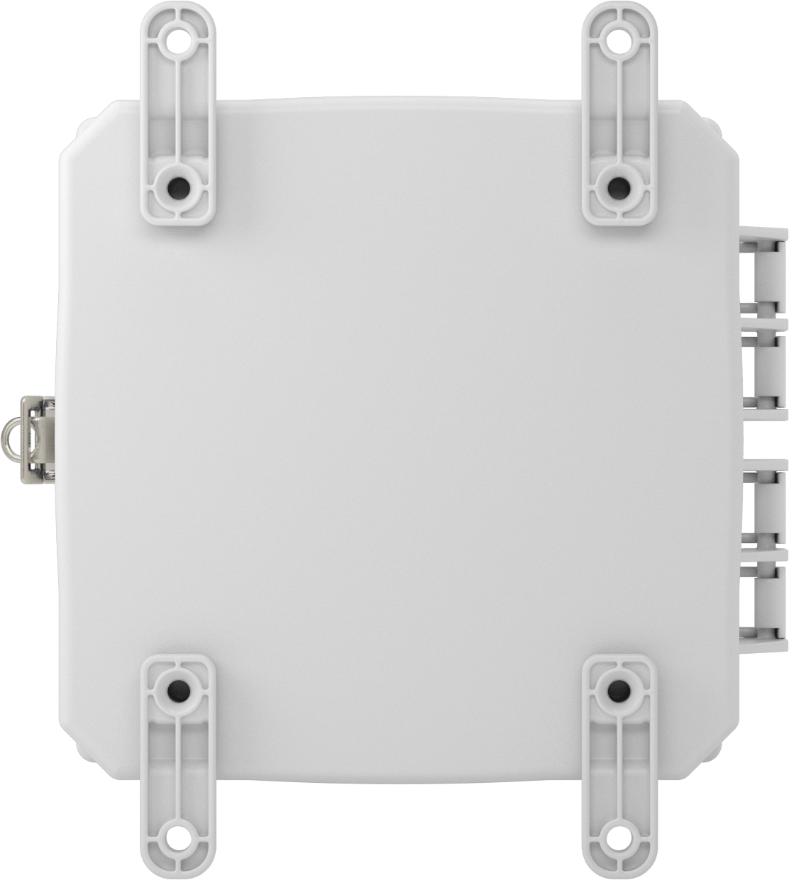 Versa-Panel Polikarbonat Muhafaza, Hızlı Açma Menteşeli Kapak, 8.5" x 8.5" x 5.5", Beyaz