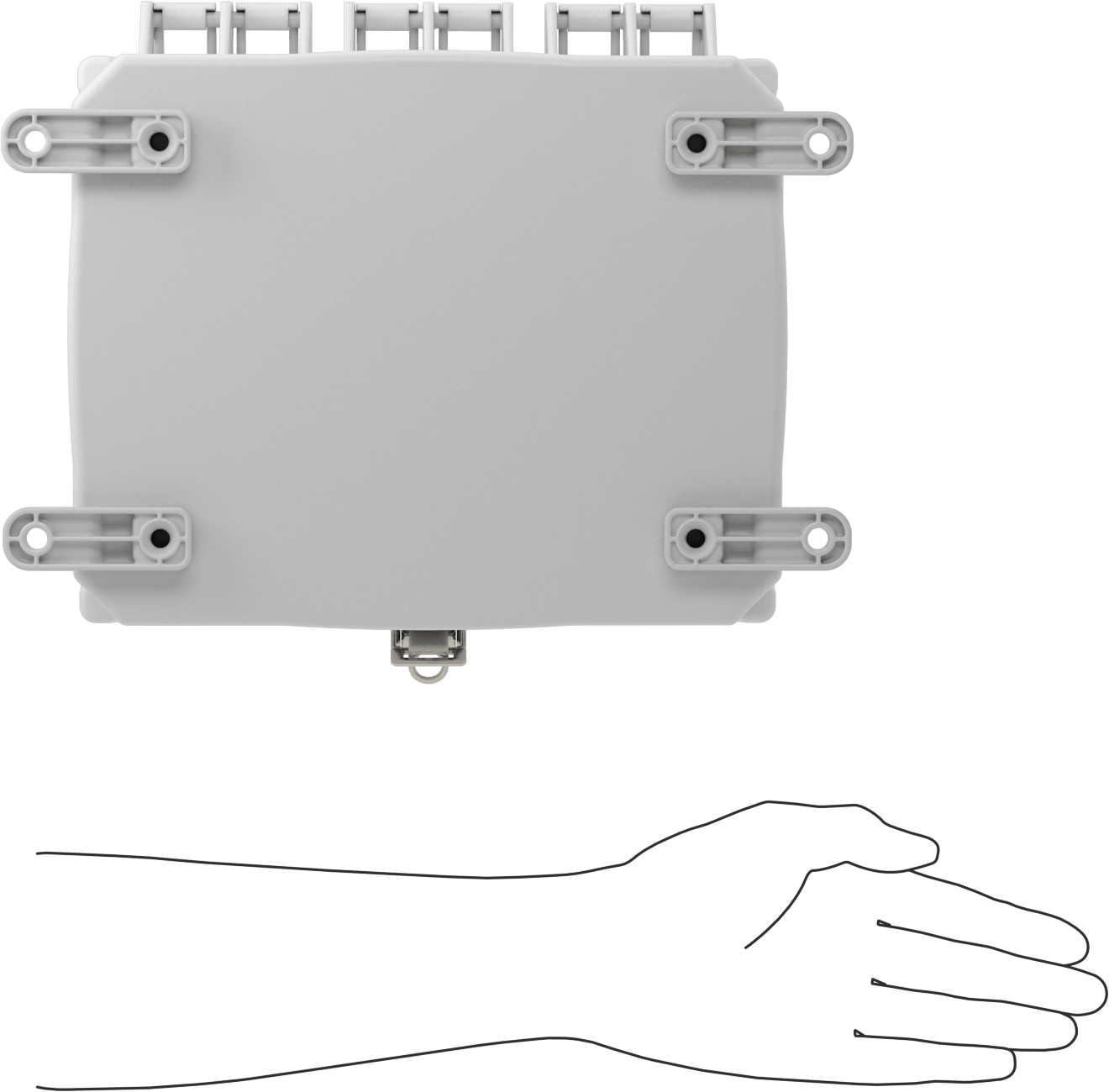 Versa-Panel Polikarbonat Muhafaza, Hızlı Açma Menteşeli Kapak, 8.5" x 11" x 5.5", Beyaz