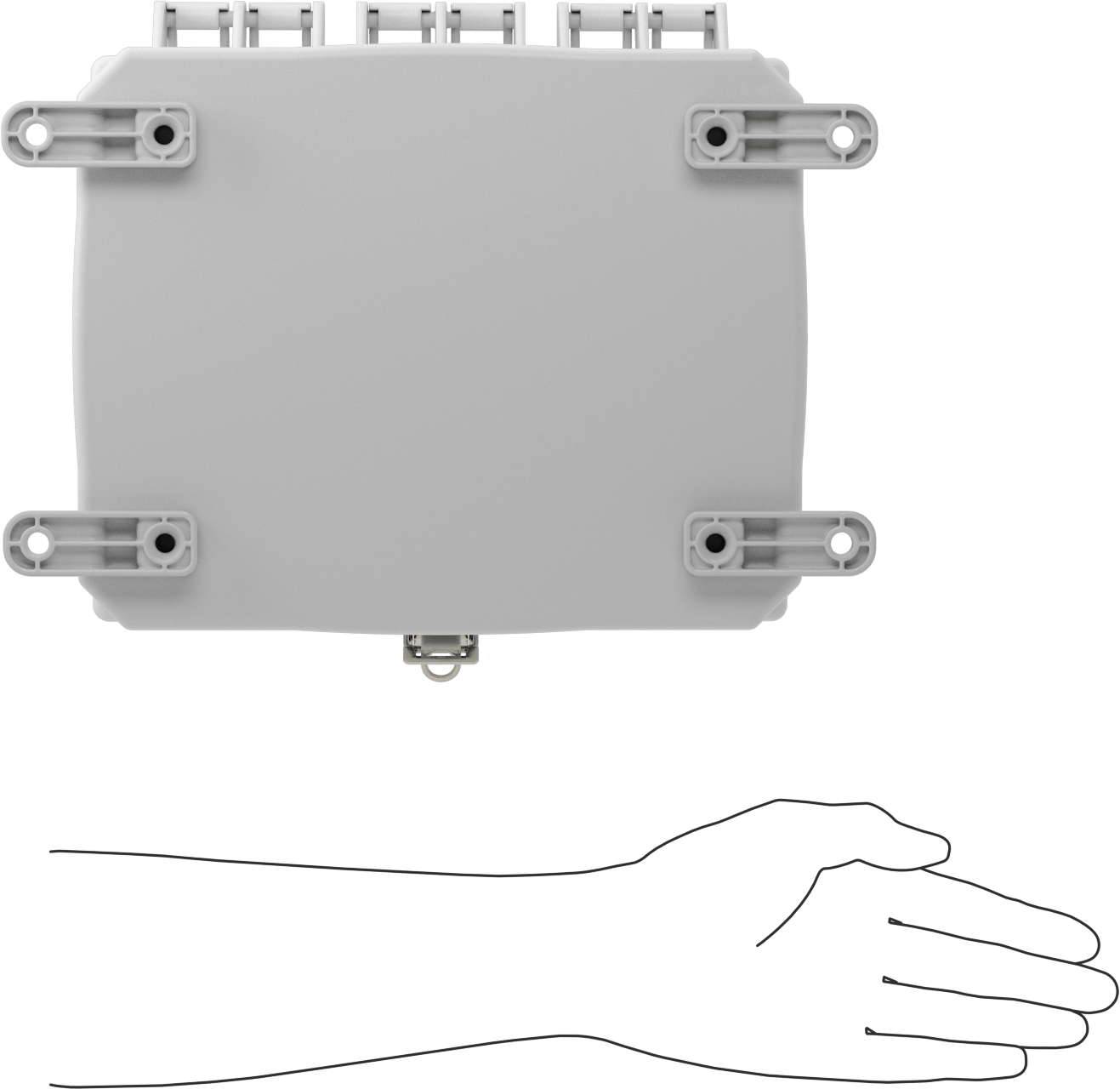 Versa-Panel Polikarbonat Muhafaza, Hızlı Açma Menteşeli Kapak, 8.5" x 11" x 7.5", Beyaz