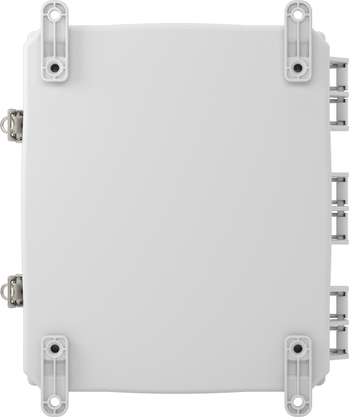 Versa-Panel Polikarbonat Muhafaza, Hızlı Açma Menteşeli Kapak, 11" x 13" x 5-1/2", Beyaz